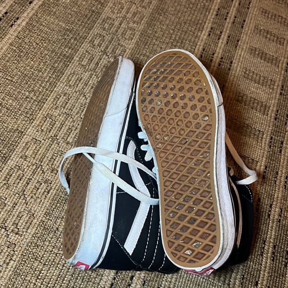 Black and White High Top Vans - Picture 4 of 4